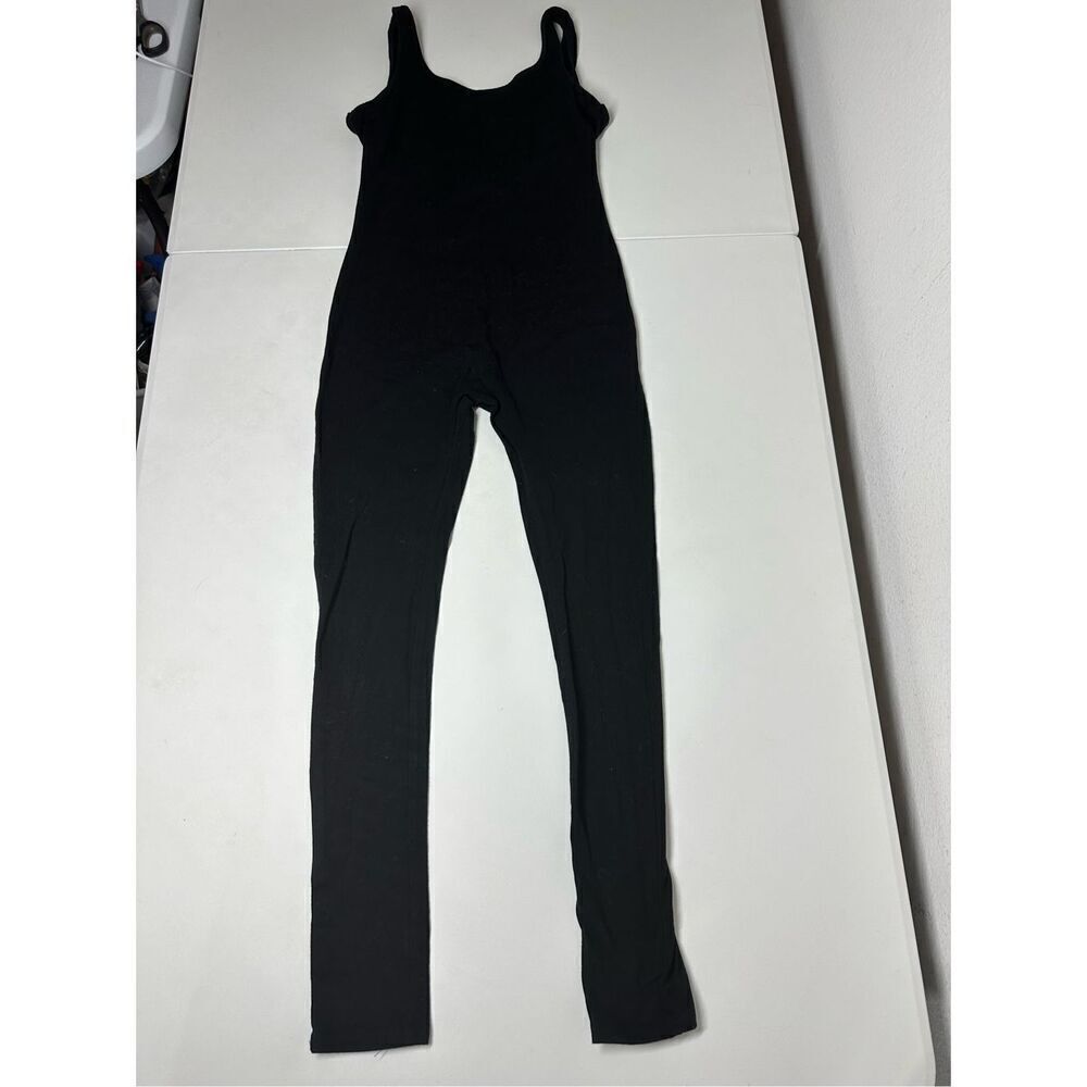 Bozzolo Black Cotton Blend Sleeveless Scoop Neckline Skinny Leg Jumpsuit Size S